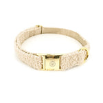 Zacht teddy vipspaw.eu honden halsband in beige kleur, verstelbaar en comfortabel voor alle honden.